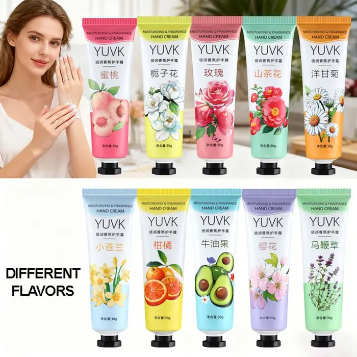 20PCS Crème pour les mains aux fleurs de fruits