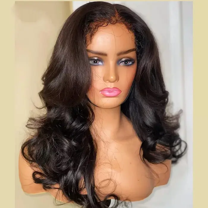 Perruque Lace Closure Wig 250% naturelle, Body Wave, cheveux vierges, 13x6, perruque Lace Front Wig,