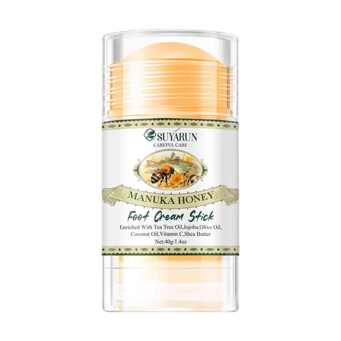 SUYARUN bâton de crème pour les pieds au visage au miel naturel pour talons secs et craquelés-traitement portable de