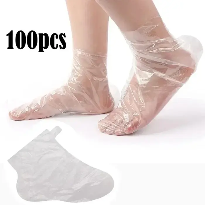 100 chaussettes jetables pour le soin des pieds - Masques hydratants