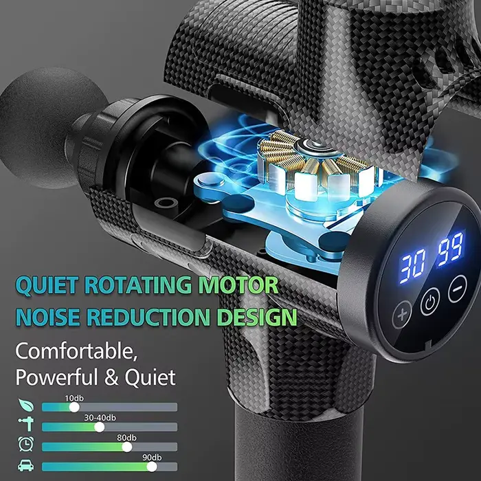 Pistolet de Massage électrique à 30 niveaux, appareil de relaxation musculaire profonde du Fascia, é