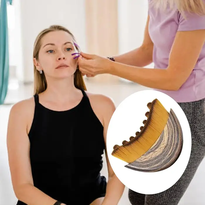 Brosse pour le visage à contour lymphatique