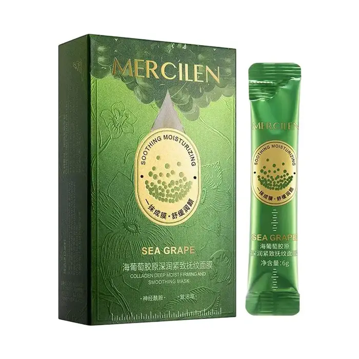 Série de soins de la peau Mercilen, formules au collagène de tripes de poisson/cordyceps/raisins de 