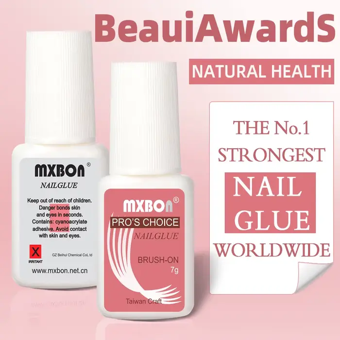 Colle pour faux ongles à séchage rapide, 7g, Super forte, avec brosse, pointes en acrylique, strass,