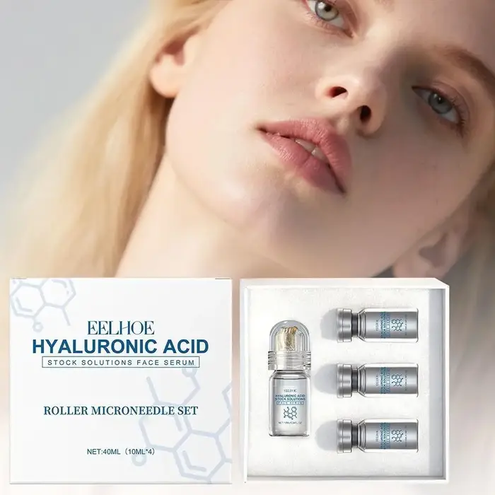 Kit de sérum facial à micro-aiguilles à la niacinamide avec rouleau 0,25 mm, nourrissant et lissant
