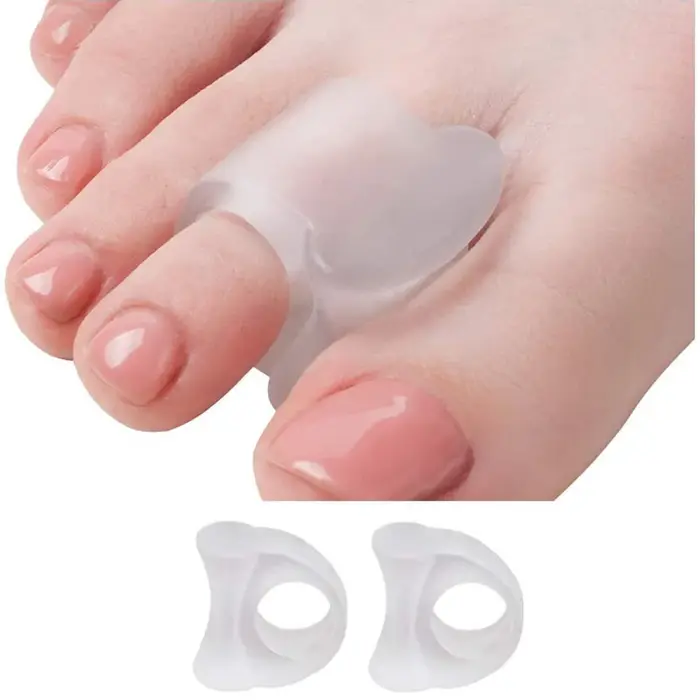 Orthèses protecteur os superposés pédicure 2 pièces anneau séparateur d'orteil oignon Hallux Valgus pouce Correction de Massage orthopédique