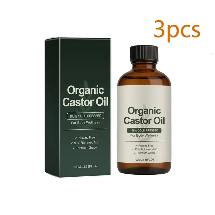 Huile de ricin biologique pressée à froid, hydratation intense, raffermissement de la peau, relaxation, légère, absorption facile, huile hydratante pour le corps 100ml