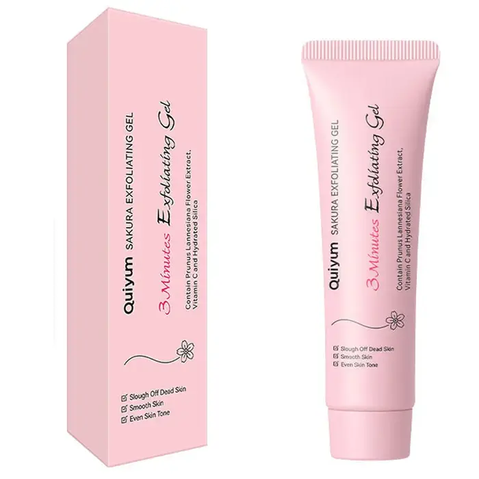 Gel exfoliant Sakura, gel exfoliant pour le visage et le corps, exfoliant pour le visage hydratant e