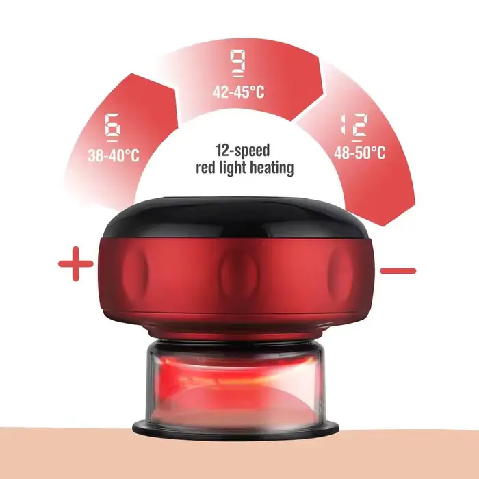 Appareil de massage intelligent par ventouses JianYouCare avec chauffage infrarouge, ventouses de guasha, anti-cellulite, brûleur de graisse, amincissant