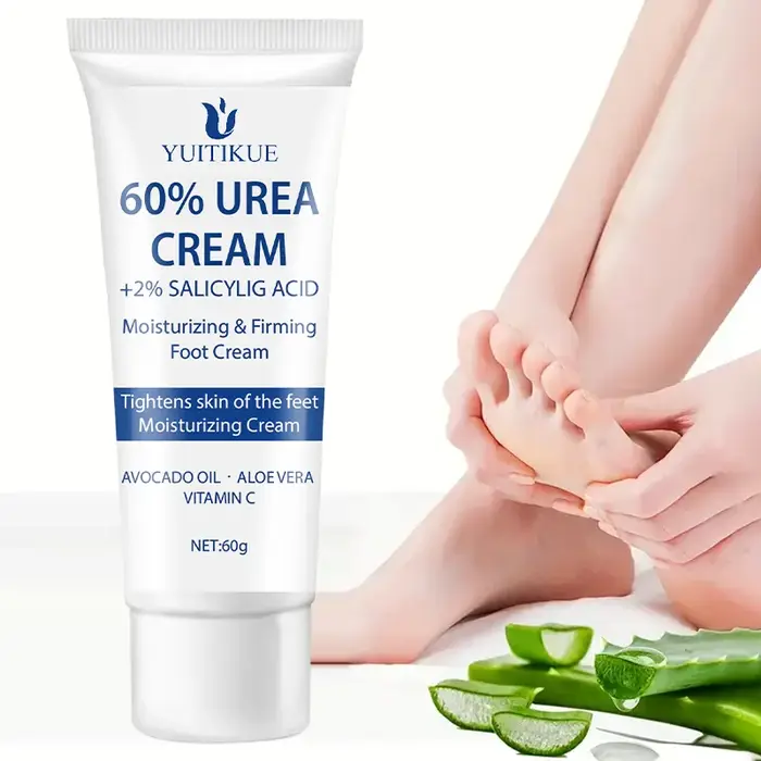 YUITIKUE Crème réparatrice pour pieds à l'urée 60 % 60 g – pour peaux rugueuses