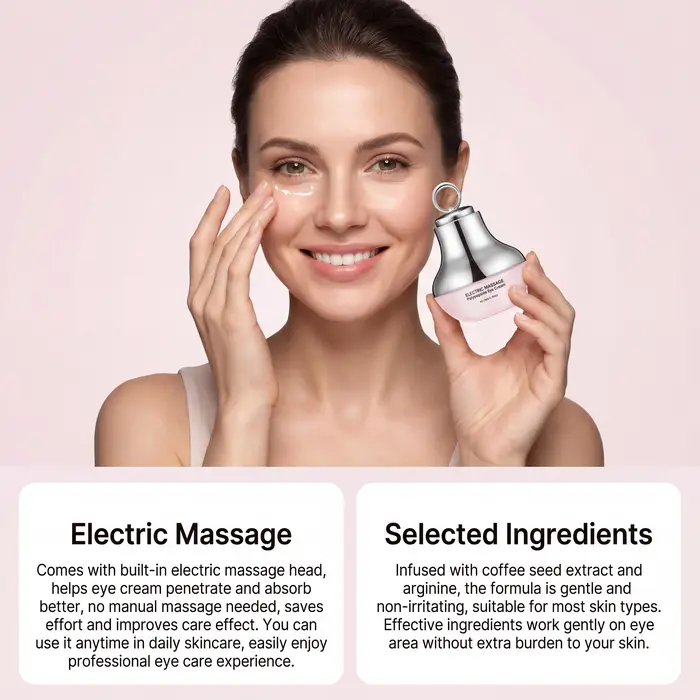 Crème raffermissante pour les yeux électrique 2-en-1