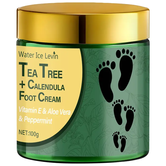 Crème pour les pieds Tea Tree & Calendula avec vitamine E & Aloe Vera