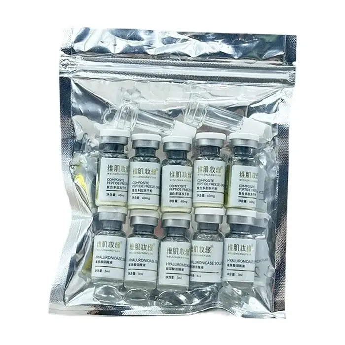 Ensemble de poudre lyophilisée au peptide de cuivre, crème hydratante raffermissante anti-rides, soi