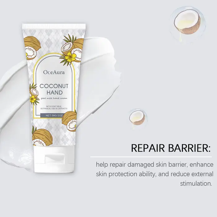 Crème hydratante pour les mains à la noix de coco