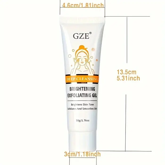 GZE Gel exfoliant à l'extrait d'huile de ricin, Gel exfoliant pour le visage et le corps, Exfoliant 