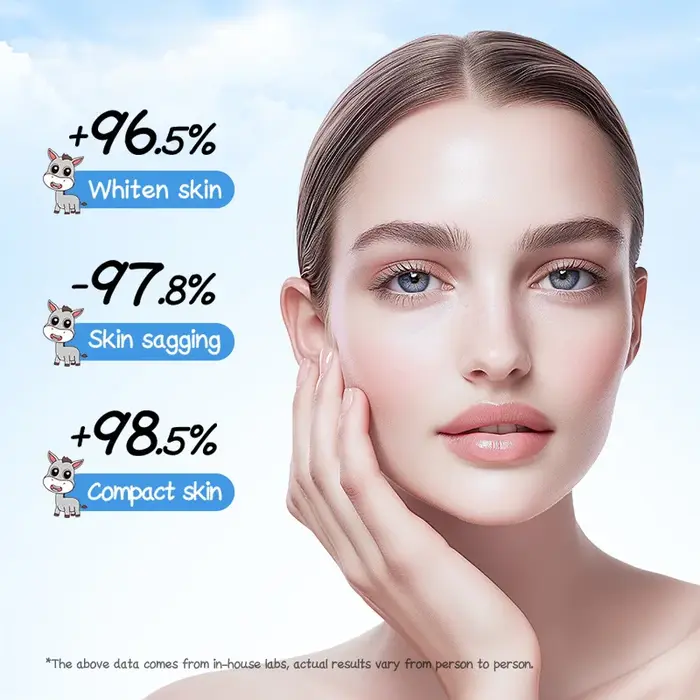 3pcs Crème pour le visage au lait d'ânesse - Forte action blanchissante