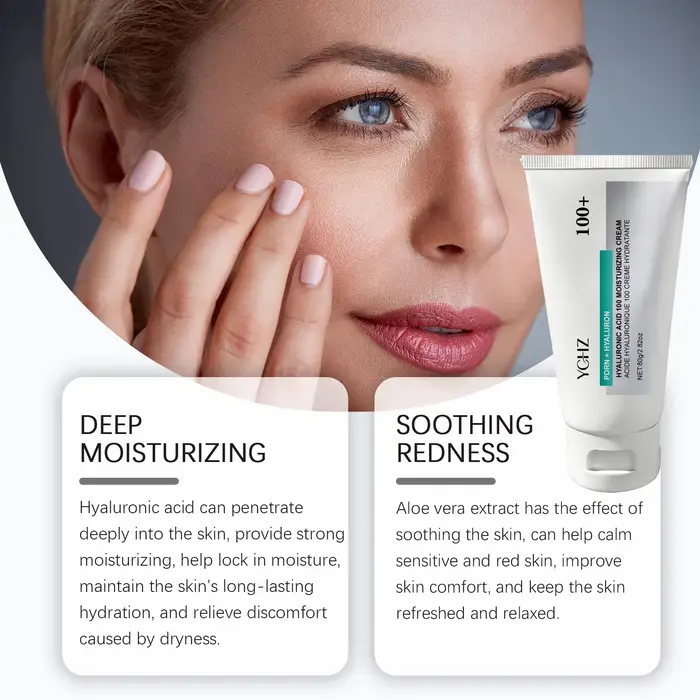Crème hydratante à l'acide hyaluronique 100%