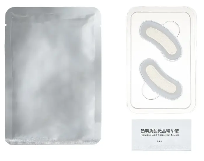 Patchs pour les yeux à micro-aiguilles à l'acide hyaluronique, masque Anti-vieillissement, cernes, h