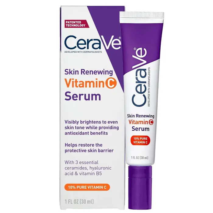 Sérum à la vitamine C CeraVe pour le visage avec 10% de vitamine C pure, acide hyaluronique et 3 cér