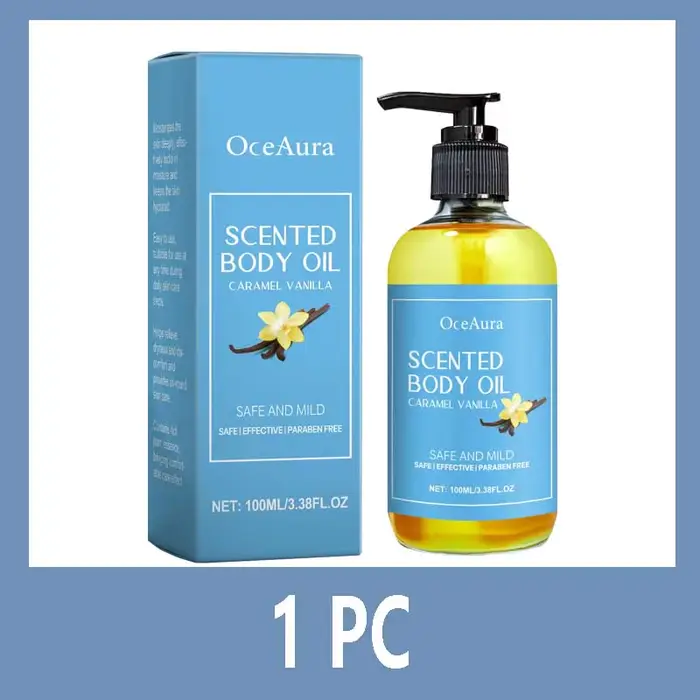 Huile de massage corporel au caramel et à la vanille, hydratante, nourrissante, lissante, pour le so
