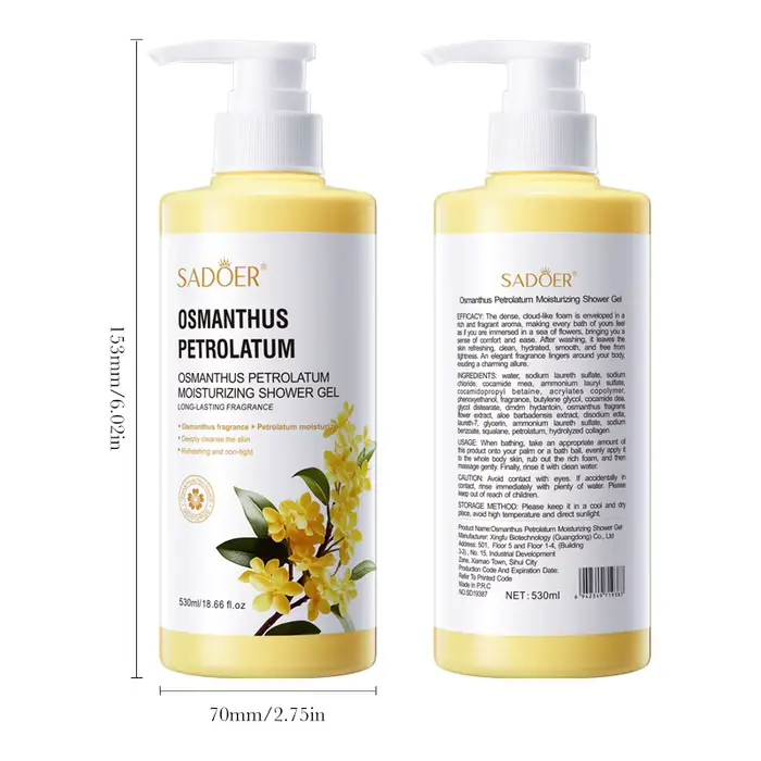 Gel douche hydratant à l'osmanthus 530 ml
