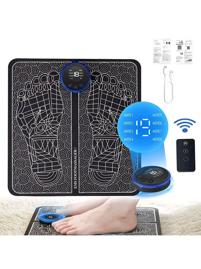 Masseur de pieds EMS, coussin de Massage Rechargeable, coussin de Relaxation des pieds, outils élect