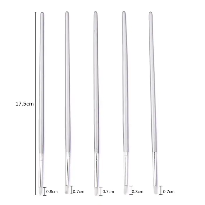Brosse à ongles en Silicone, 5 pièces, Sculpture, gaufrage, poterie creuse, Sculpture, Gel UV façonn