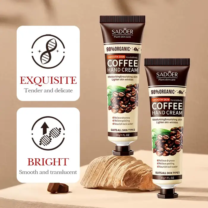 SADOER – ensemble de crème pour les mains au café