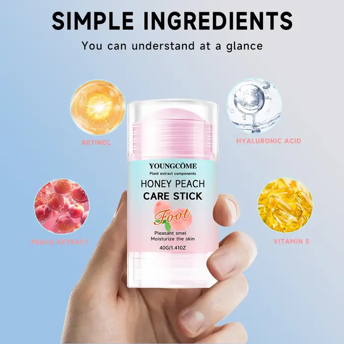 Crème de Soin des Pieds Pêche et Miel - Hydratation 72H & Réparation des Gerçures