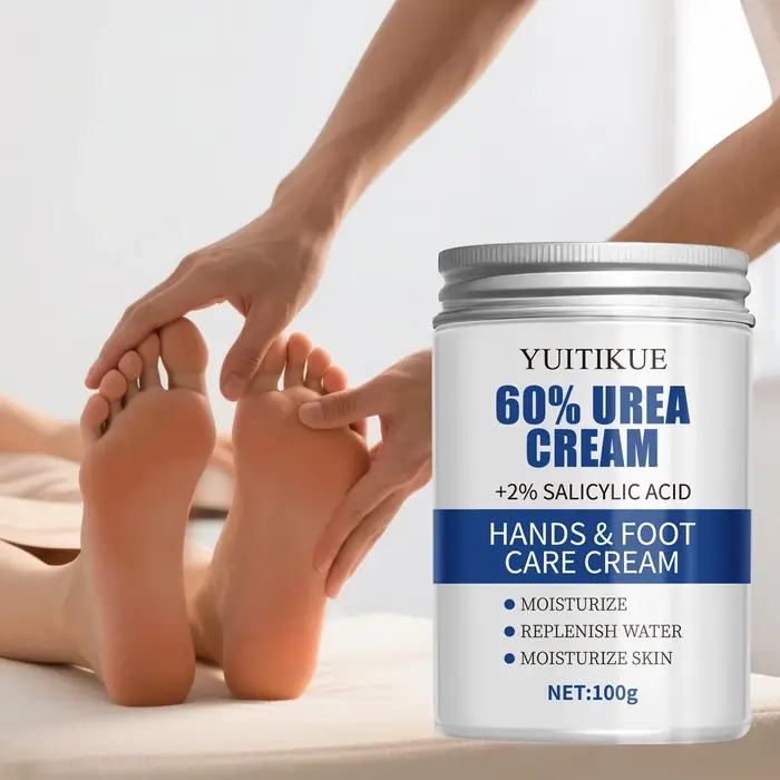 YUITIKUE Crème pour les pieds à l'urée 60 % 100 g - Réparation du talon craquelé en 2 semaines