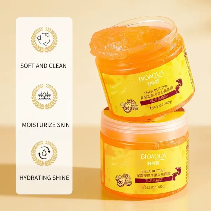 Crème exfoliante pour massage des pieds