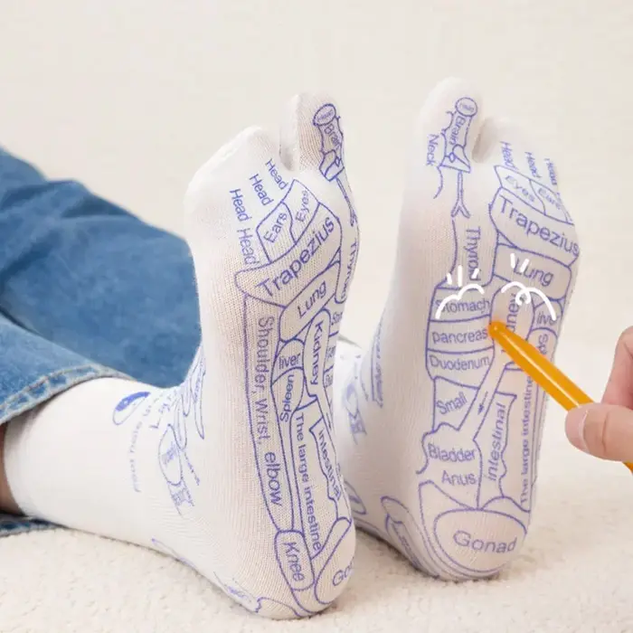 Massage soulage les pieds fatigués chaussettes acupression masseur