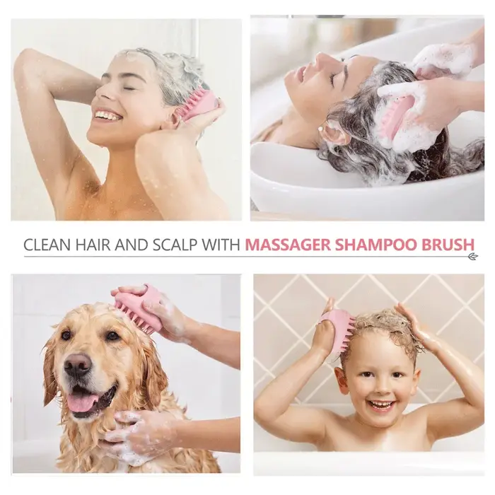 Brosse de massage du cuir chevelu pour le shampoing
