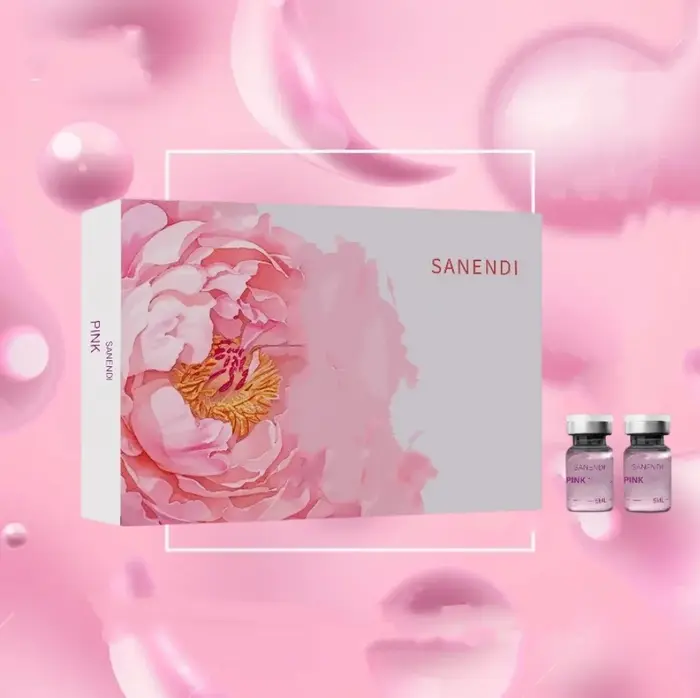 Sérum facial Sanendi Pink PDRN à l'ADN de saumon et à l'acide hyaluronique, hydratant et éclaircissa