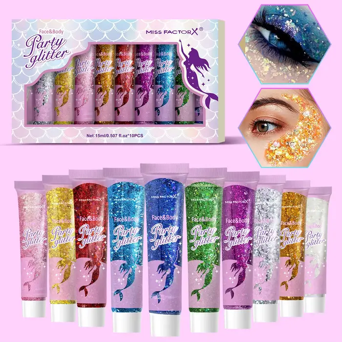 Gel à paillettes pour le corps