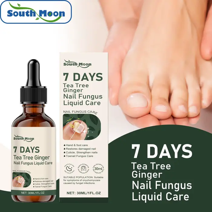 Solution de soin des ongles au gingembre et à l'arbre à thé 30/60 ml – Réparation et entretien de la santé