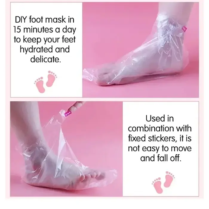 100 chaussettes jetables pour le soin des pieds - Masques hydratants