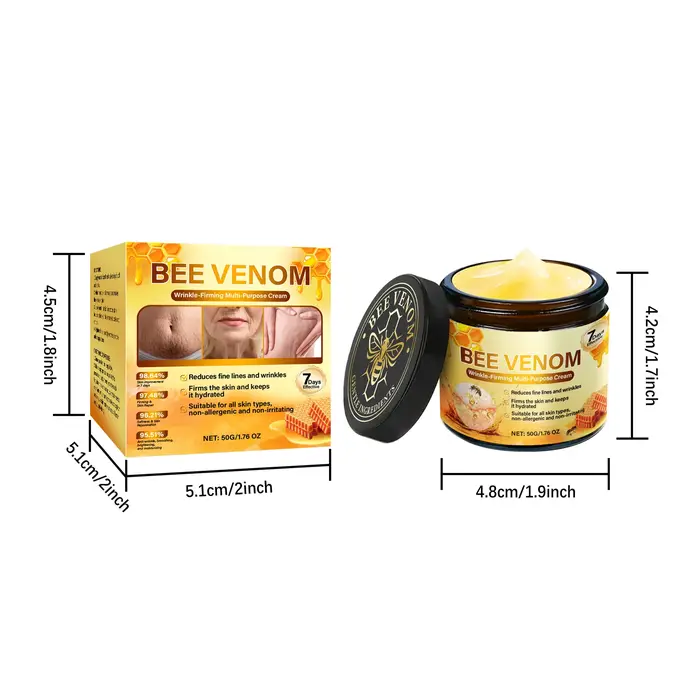 Crème raffermissante au venin d'abeille, Anti-rides, hydratante pour le visage, avec acide hyaluroni