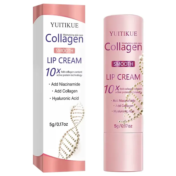 Crème pour les lèvres au collagène avec niacinamide et acide hyaluronique, hydratation intense 24h p