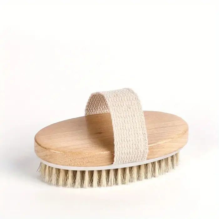 Brosse sèche pour le corps, exfoliant corporel pour une peau parfaite, brosse à poils naturels pour 