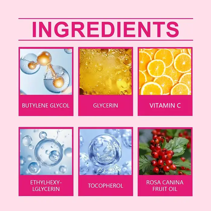 HISENRAIN Ensemble de soins pour la peau à la rose musquée : sérum hydratant et crème hydratante combinée – Kit anti-âge