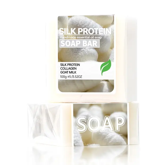 Savon artisanal brossé à protéines de soie 100G