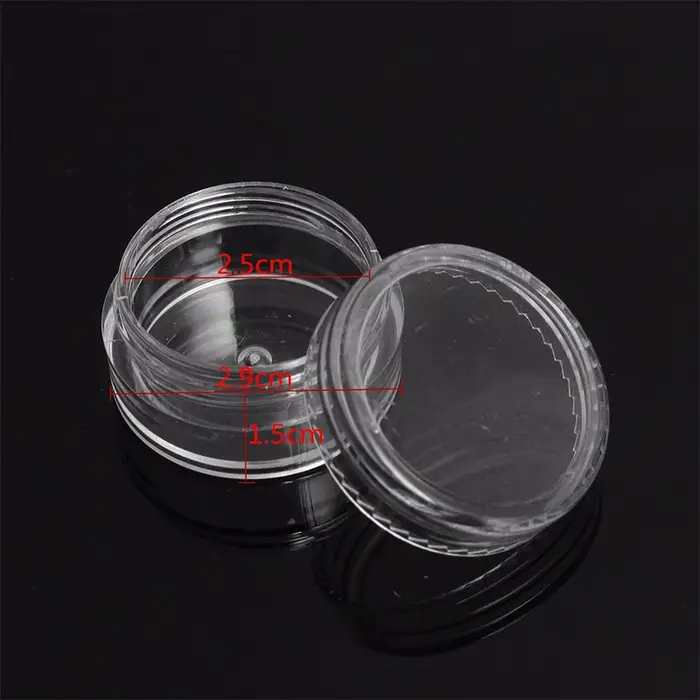 Pot à crème transparent pour échantillons