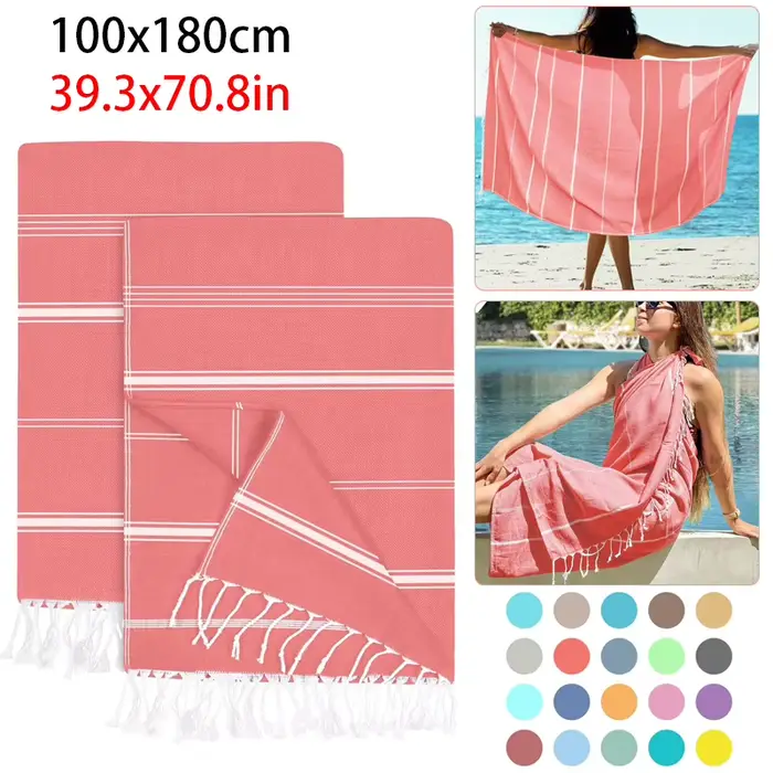 Serviette de Bain Turque à Rayures en Coton