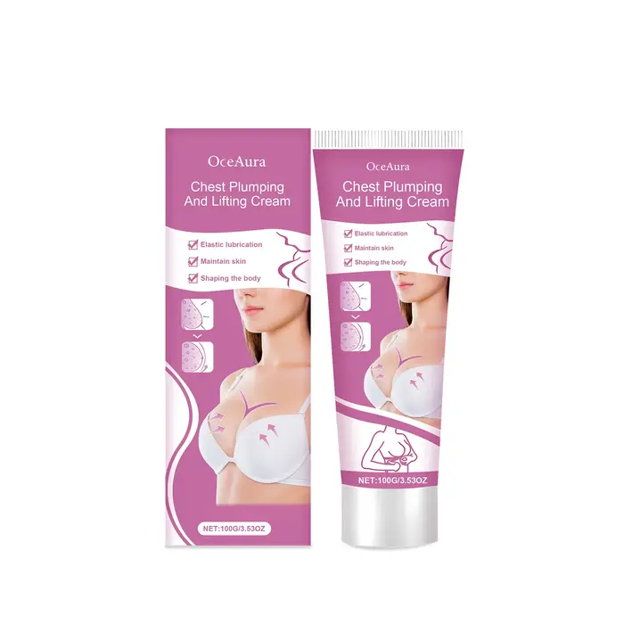 Crème Raffermissante et Volumatrice pour la Poitrine – Améliore les Seins Plats et Tombants – Soin et Massage