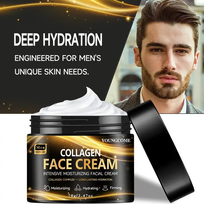 Crème raffermissante et hydratante au collagène rétinol pour hommes