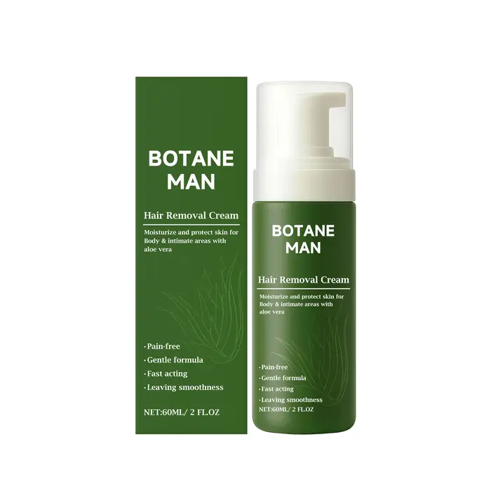 Crème dépilatoire en mousse pour une épilation corporelle indolore, apaisante après-rasage, soulageant les inconforts cutanés, crème dépilatoire douce à action rapide