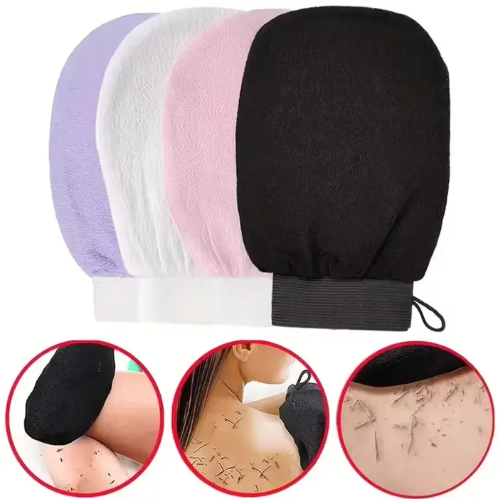 Gants exfoliants pour le corps