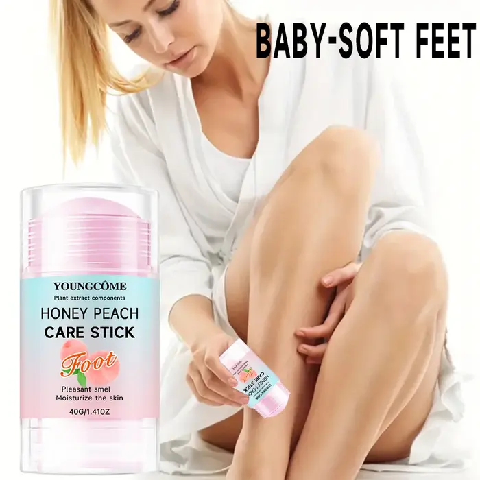 Crème de Soin des Pieds Pêche et Miel - Hydratation 72H & Réparation des Gerçures