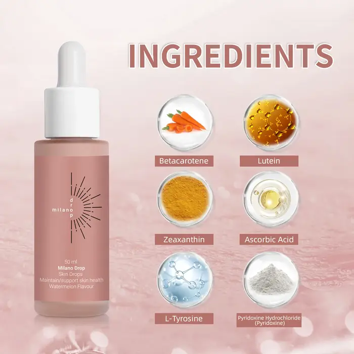 Gouttes autobronzantes douces Milano 50 ml – Sans parfum et sans alcool
